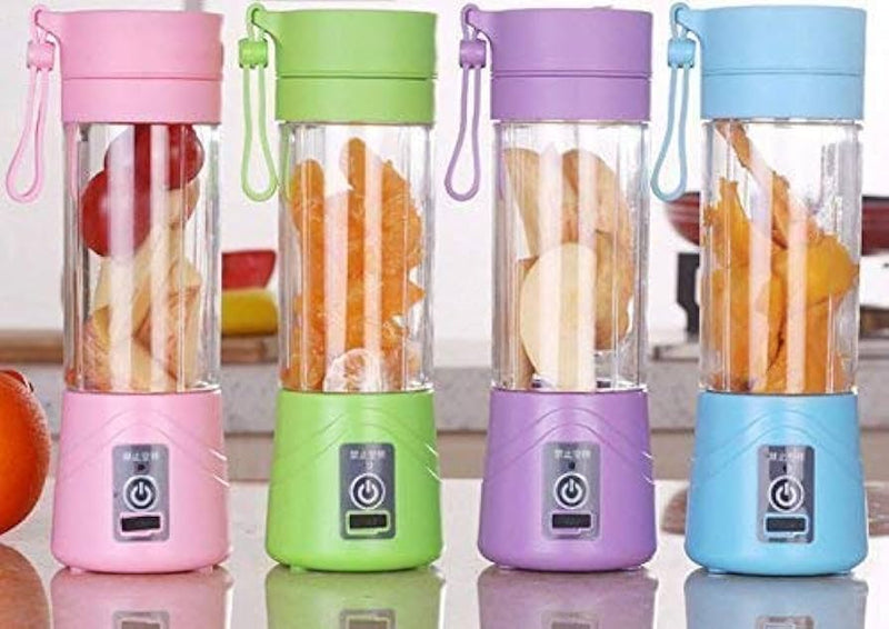 4 Blade USB Juicer Bottle Blender with USB Charging Cable | Powerful Grinder Mixer Juice Maker Cup Jar