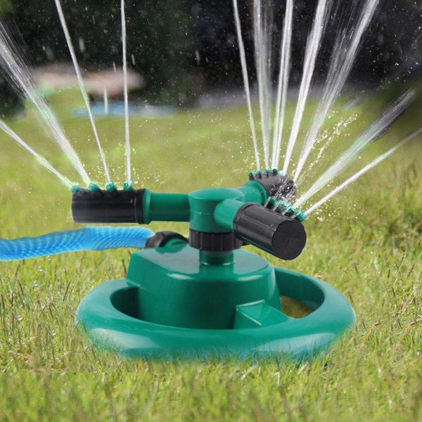 3 Arm Sprinkler 360 ° Rotating Adjustable Round Water Sprinkler for Watering Garden Plants/Pipe Hose Irrigation Yard Water Sprayer