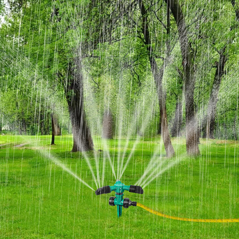 3 Arm Sprinkler 360 ° Rotating Adjustable Round Water Sprinkler for Watering Garden Plants/Pipe Hose Irrigation Yard Water Sprayer