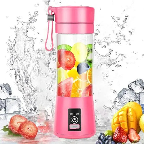 4 Blade USB Juicer Bottle Blender with USB Charging Cable | Powerful Grinder Mixer Juice Maker Cup Jar